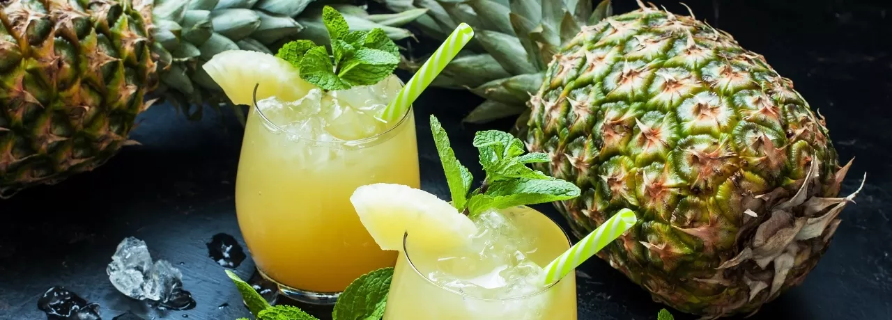 receita suco de casca de abacaxi com hortelã 