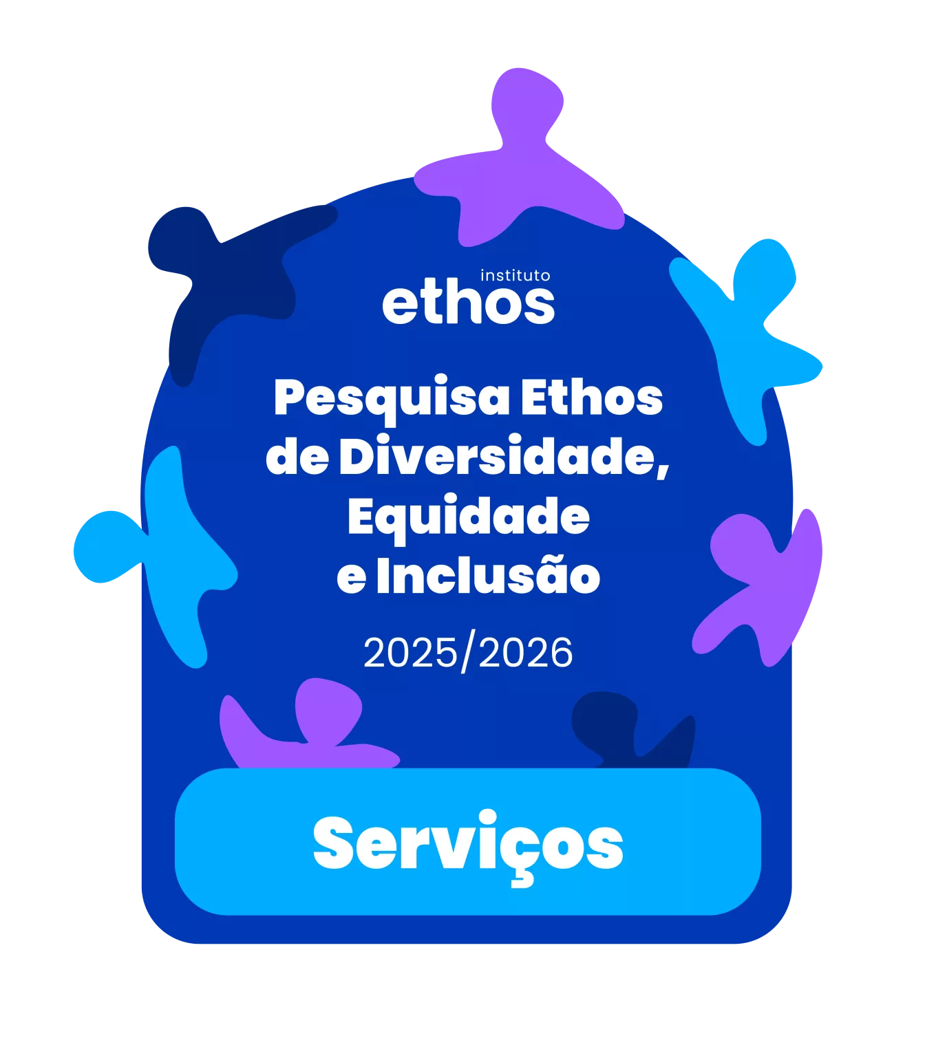 Selo da Pesquisa Ethos de Diversidade, Equidade e Inclusão 2025/2026 na categoria Serviços relacionado a ESG Premio Ethos