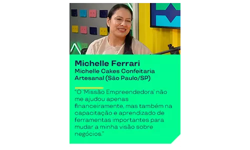 Cartão com relato sobre como o projeto ajudou na capacitação e na visão de negócios.