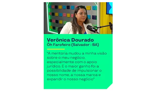 Cartão com depoimento sobre mentoria e impacto no crescimento do negócio no projeto Missão Empreendedora.
