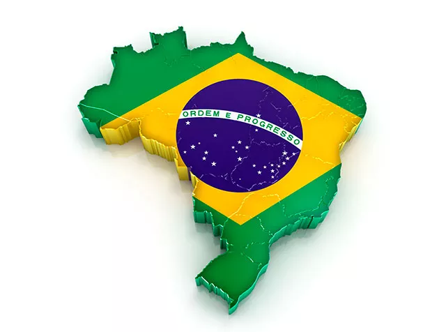 Imagem do mapa do Brasil com a bandeira