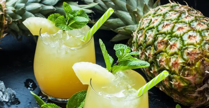 receita suco de casca de abacaxi com hortelã