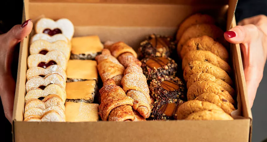 Padaria delivery com serviço de entrega de produtos frescos e embalados.