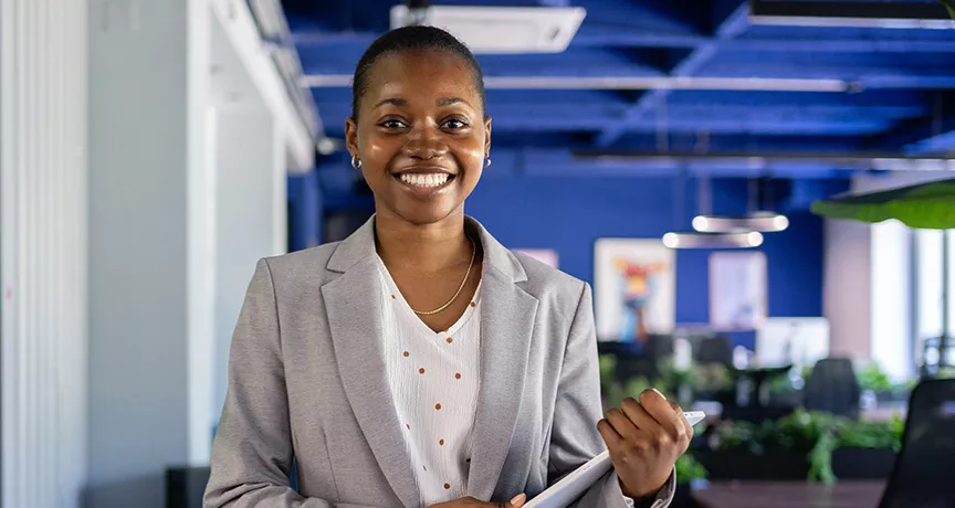 Profissional está satisfeita com seu trabalho: ela pode escolher sua trajetória em uma carreira em Y