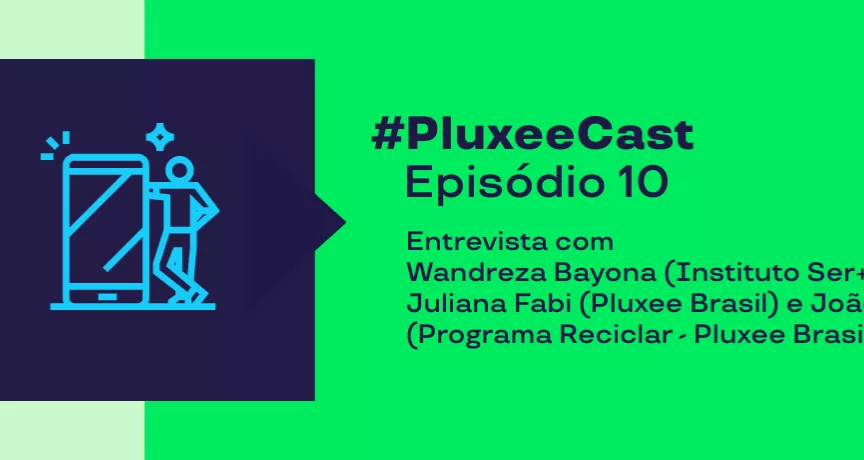 Imagem mostra os convidados do episódio 10 do podcast Pluxeecast