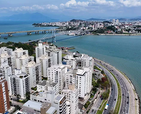 Foto da ilha de Florianópolis, em Santa Catarina