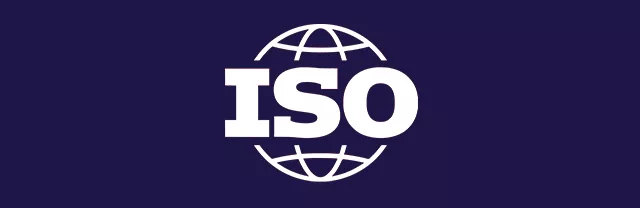 Imagem mostra logo da certificação ISO