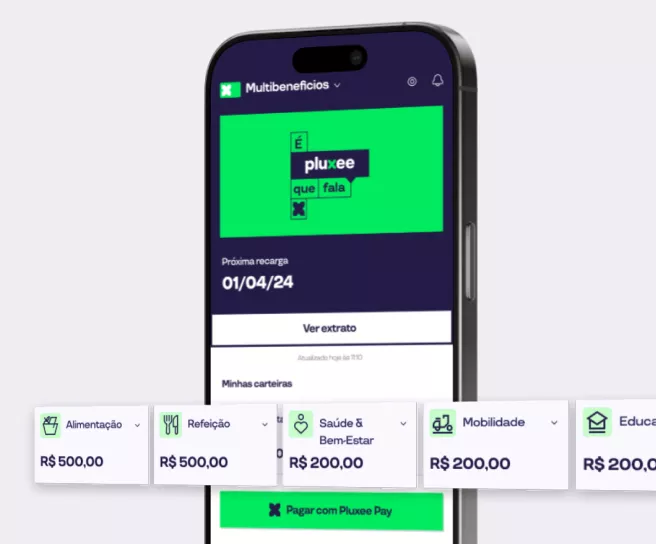 Consulta de saldo do vale-alimentação, do vale-refeição, do vale-combustível e mais benefícios da Pluxee! 