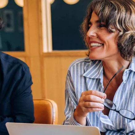 woman smiling