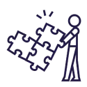 Ilustração mostra uma pessoa com peças de quebra-cabeça
