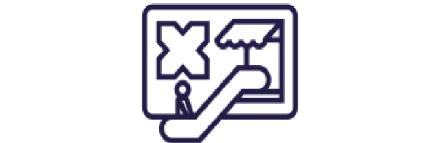 Ilustração mostra uma pessoa numa escada rolante com um cartão Pluxee ao fundo