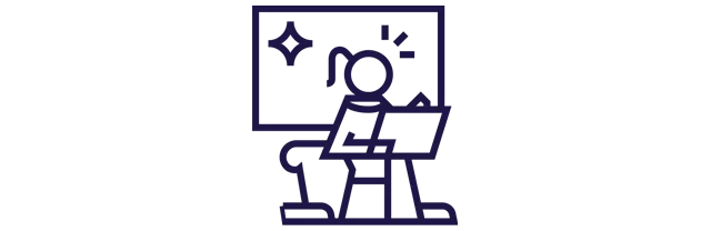 Ilustração mostra uma pessoa trabalhando no tablet